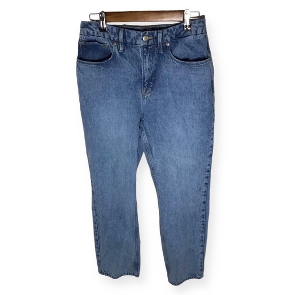 Good American 90’s Duster Straight Leg Jean in Blue951 Size 28. - Picture 1 of 10